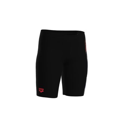 ARENA Feel Boys' Light Tricks Swim Jammer Youth Knee-Length Bathing Swimsuit Pool Beach Summer Junior Sports Swim Shorts, US Size 5Y/22, Black/Multi