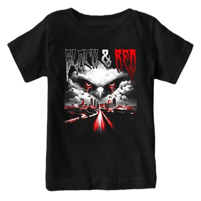Xtreme Apparrel Black & Red Kid's T-Shirt for Atlanta Football Fans (Black Shirt, YS)