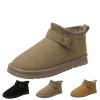 Women Snow Boots Faux Fur Collar Fashion Winter Ankle Booties Lightweight Anti-Slip Faux Fur Lining Shoes view 1