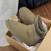 Women Snow Boots Faux Fur Collar Fashion Winter Ankle Booties Lightweight Anti-Slip Faux Fur Lining Shoes view 3