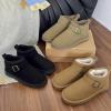 Women Snow Boots Faux Fur Collar Fashion Winter Ankle Booties Lightweight Anti-Slip Faux Fur Lining Shoes view 4