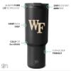 Simple Modern Officially Licensed Collegiate Wake Forest Demon Deacons 30 oz Tumbler with Flip Lid & Straws | Insulated Stainless Steel | Gifts for Men Women | Trek Collection | Wake Forest University view 2