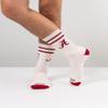 Alabama Crimson Tide Socks Vintage Soft Cotton Sock with Stripes  NCAA Licensed | Crimson & White University of Alabama | College Fan Gameday Apparel for Men & Women | Men's & Women's (Medium) view 2