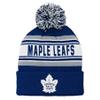 NHL Kids Youth Official Primary Logo Sport Knit Cold Weather Cuffed Pom Beanie Hat (US, Alpha, One Size, Toronto Maple Leafs) view 2