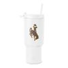 Simple Modern Officially Licensed Collegiate Wyoming Cowboys 30 oz Tumbler with Flip Lid and Straws | Insulated Cup Stainless Steel | Gifts for Men Women | Trek Collection | The University of Wyoming view 1