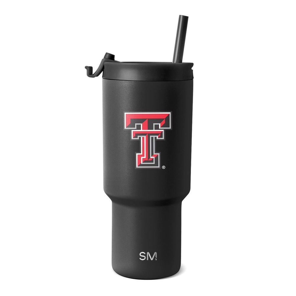 Simple Modern Officially Licensed Collegiate Texas Tech Red Raiders 30 oz Tumbler with Flip Lid & Straws | Insulated Cup Stainless Steel | Gifts for Men Women | Trek Collection | Texas Tech University