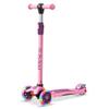 Dribbl 3-Wheel Kids Scooter - Lean-to-Steer Technology, Adjustable Height Handlebar, Wide Deck, Scooter for Boys & Girls Ages 3+, Child Safety Approved, Support Riders Up to 165 lbs, Purple and Pink view 1