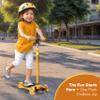 Dribbl 3-Wheel Kids Scooter - Lean-to-Steer Technology, Adjustable Height Handlebar, Wide Anti-Slip Deck, Scooter for Boys & Girls Ages 3+, Child Safety Approved, Support Riders Up to 165 lbs, Orange view 2