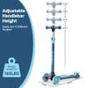 Dribbl 3-Wheel Kids Scooter - Lean-to-Steer Technology, Adjustable Height Handlebar, Wide Anti-Slip Deck, Scooter for Boys & Girls Ages 3+, Child Safety Approved, Support Riders Up to 165 lbs, Blue view 4