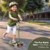 Dribbl 3-Wheel Kids Scooter - Lean-to-Steer Technology, Adjustable Height Handlebar, Wide Anti-Slip Deck, Scooter for Boys & Girls Ages 3+, Child Safety Approved, Support Riders Up to 165 lbs, Army view 2