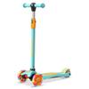 Dribbl 3-Wheel Kids Scooter - Lean-to-Steer Technology, Adjustable Height Handlebar, Wide Deck, Scooter for Boys & Girls Ages 3+, Child Safety Approved, Support Riders Up To 165 lbs, Light Blue/Orange view 1