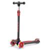 Dribbl 3-Wheel Kids Scooter - Lean-to-Steer Technology, Adjustable Height Handlebar, Anti-Slip Deck, Scooter for Boys & Girls Ages 3+, Child Safety Approved, Support Rider Up To 165 lbs, Black and Red view 1