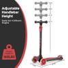Dribbl 3-Wheel Kids Scooter - Lean-to-Steer Technology, Adjustable Height Handlebar, Anti-Slip Deck, Scooter for Boys & Girls Ages 3+, Child Safety Approved, Support Rider Up To 165 lbs, Black and Red view 4