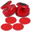 VICASKY 5sets Air Hockey and Pusher Kit Includes Felt Paddles Pucks Ice Hockey Table Accessories for Fun view 2