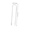 OHPHCALL 8pcs U-Shaped Galvanized Garden Ground Stakes for Tents Trampolines and Canopies Resistant Easy to Install Versatile Anchoring for Outdoor Use view 2