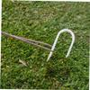 OHPHCALL 8pcs U-Shaped Galvanized Garden Ground Stakes for Tents Trampolines and Canopies Resistant Easy to Install Versatile Anchoring for Outdoor Use view 4