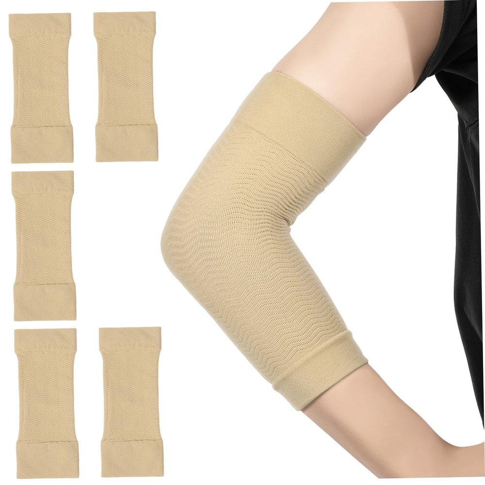 MOLUCKFU 3pairs Multi-function Arm Wraps Men Elbow Pads Upper Arm Sleeves Sports Protectors Volleyball Dance Yoga Workout