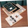 LIFKOME 18grid Jewelry Display Tray Organizer Bamboo Earring Holder and Decorative Ring Storage for Desktop Elegant Jewelry Organizer for Earrings Necklaces and Rings view 3