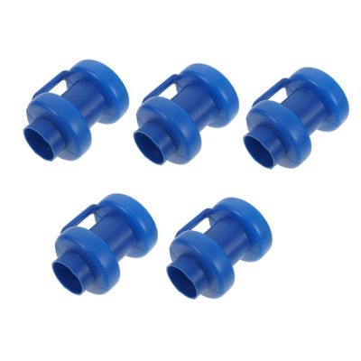 Parliky Trampoline Railing Top Cover Set 5pcs Plastic Pole Caps Trampoline Enclosure Tube Caps Safe for Boys and Girls