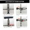 Outanaya 2pcs Bike Chain Splitter Tool Bicycle Crank Puller for Mountain Road Bike Chain Removal Repair Kit Clamp and Gauge view 2