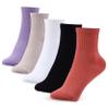LIFKOME 10pairs Women's Cotton Sports Socks Soft Moisture-wicking High Ankle Socks for Casual Wear Running and Fitness White Khaki Rose Red Black view 1