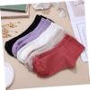 LIFKOME 10pairs Women's Cotton Sports Socks Soft Moisture-wicking High Ankle Socks for Casual Wear Running and Fitness White Khaki Rose Red Black view 2