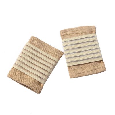 FRCOLOR 1pair Nylon Wrist Brace for Weight Lifting Fitness Training Support for Men Women for Sports and Everyday Activities Beige