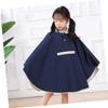 BESTYASH Boys and Girls Rain Poncho Stylish Pattern Rain Jacket for Girls One-piece Rainwear Dark view 3