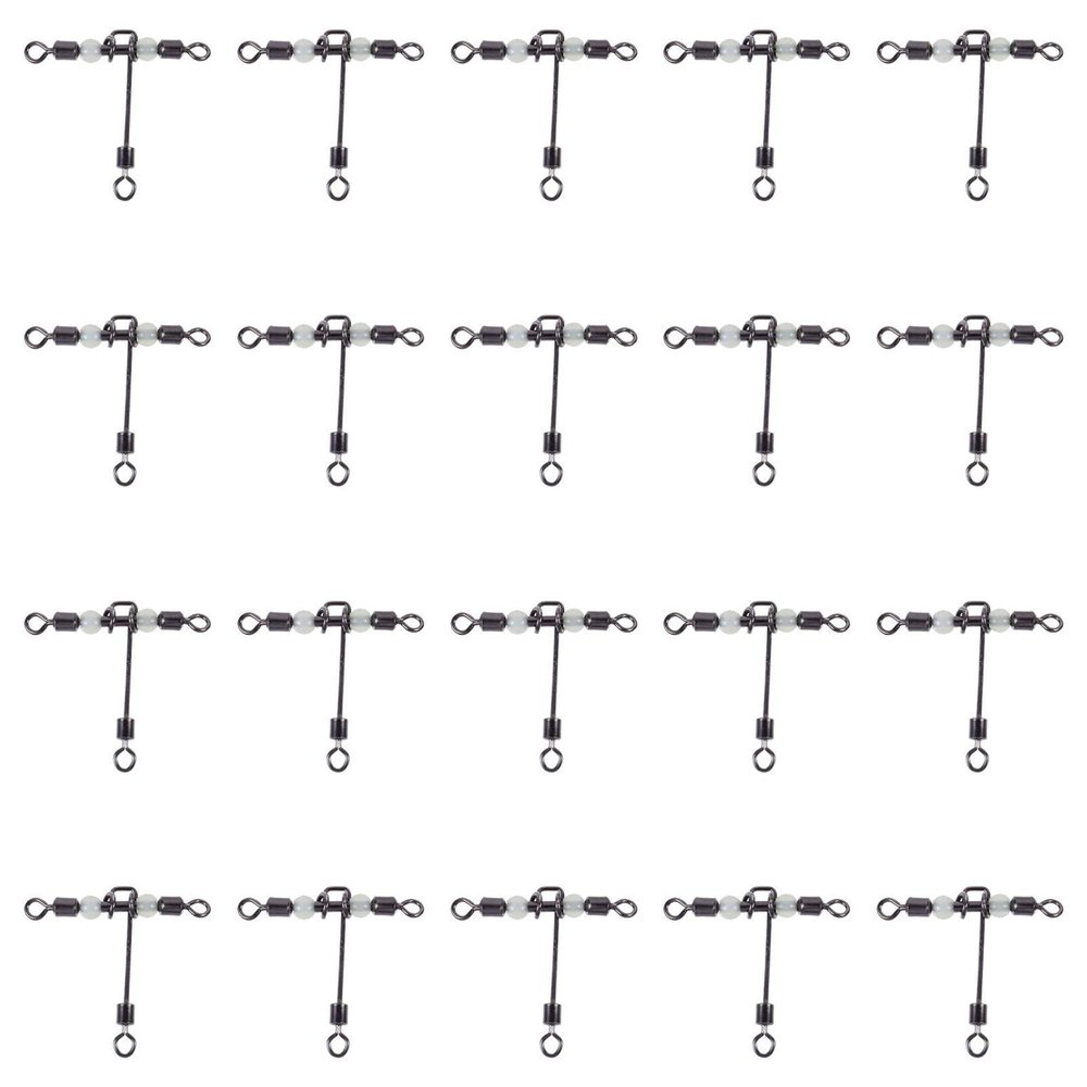 CORHAD 20pcs Fishing Rolling Swivels Fishing Hook Connectors for Freshwater Saltwater for and Bait Use