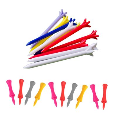 OSOLADY 20pcs Golf Tees Five-Claw Wheel Style Lightweight Training Aids for Practice Random Colors Eco-Friendly Accessory