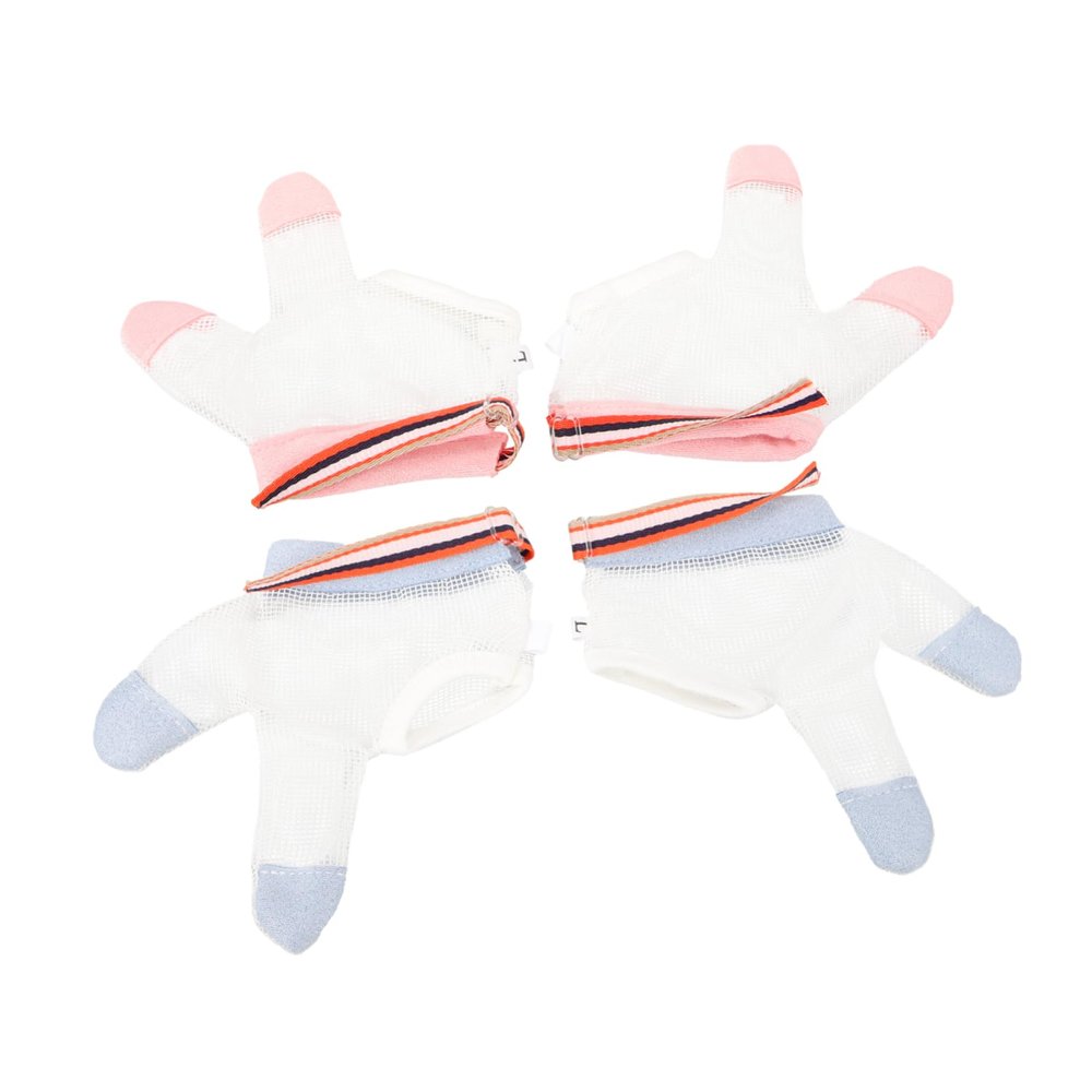 AOKWAWALIY 2 Pairs Anti-eating Gloves Thumb Guard Breathable Gloves for No Scratch Teething Mitten Mittens Stop Thumb Protector Hand Kit Nylon