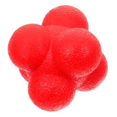 Anneome Hexagonal Reaction Ball Fitness Tool for Hand-Eye Coordination Training for Indoor Exercise Sports Reflex Practice for Athletes Red