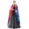 YKJJFVZ Tie Dye Rainbow Print Rogue Cosplay Adult Halloween Witch Hooded Cloak Cape Unisex Costume For Horror Parties Masquerade view 3
