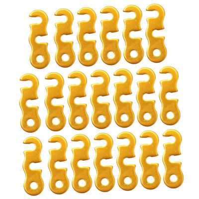 Anneome 20pcs Camping Tent Canopy Rope Buckle Aluminum Alloy Tent Rope Fastener Easy Adjust Strong Wind and Rain Protection
