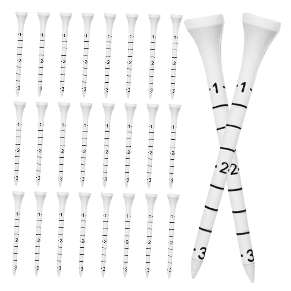 BESPORTBLE 250pcs Professional Reusable Golf Tees Unbreakable Golf Pegs Scale Design Ball Holders Spikes Outdoor Training Aids