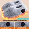 Ewarmer Rechargeable Walking Foot Warmer for Cold Feet, Cordless Graphene Heated Boots for Women Indoor, 4-8 Hours Heat, Washable & Removable, Electric Heated Slippers(Grey Slippers, Standard) view 2