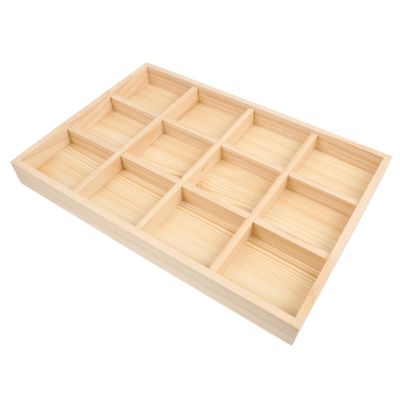 AOKWAWALIY Jewelry Organizer Dresser Drawers Compartment Jewelry Pillow Display Jewelry Drawer Dividers Necklace House Decorations for Dresser Adorn Tray Diverder Jewelry Display Tray Wooden
