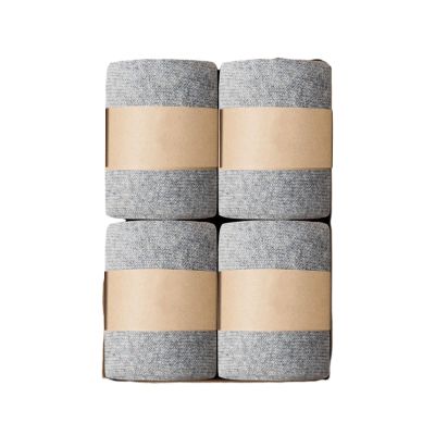 DUJEFF 4 Pairs Wool Socks Mens,Cozy Crew Hiking Socks, Super Thick Mens Hiking Socks Thermal Wool Socks for Cold Weather(Gray)