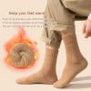 DUJEFF 4 Pairs Wool Socks Mens,Cozy Crew Hiking Socks, Super Thick Mens Hiking Socks Thermal Wool Socks for Cold Weather(Gray) view 2
