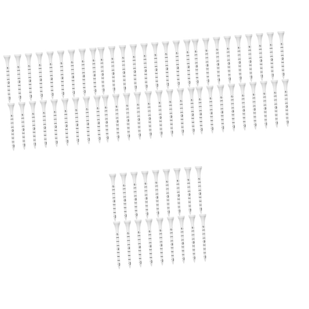 Happyyami 100pcs Professional Golf Tees Wooden Golf Ball Holders Consistent Scale Design