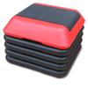 Adjustable Aerobic Step Platform - 16" Non-Slip Exercise Stepper with 4 Risers for Home Gym Cardio Workout - Sturdy Fitness Equipment for Step Training, Plyometric Exercises (Black+Red) view 1