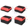 Adjustable Aerobic Step Platform - 16" Non-Slip Exercise Stepper with 4 Risers for Home Gym Cardio Workout - Sturdy Fitness Equipment for Step Training, Plyometric Exercises (Black+Red) view 3