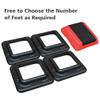 Adjustable Aerobic Step Platform - 16" Non-Slip Exercise Stepper with 4 Risers for Home Gym Cardio Workout - Sturdy Fitness Equipment for Step Training, Plyometric Exercises (Black+Red) view 4