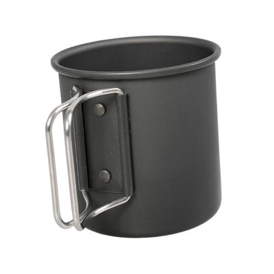 PAMINGONO Collapsible Camping Water Cup Foldable Aluminum Mug for Tea Coffee Beverages Comfortable Grip Design