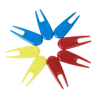 CORHAD 8pcs Golf Bulk Divot Tool Pitch Repair Tool Golf Divot Ball Marker Lightweight Compact Ball Marker Random Colors