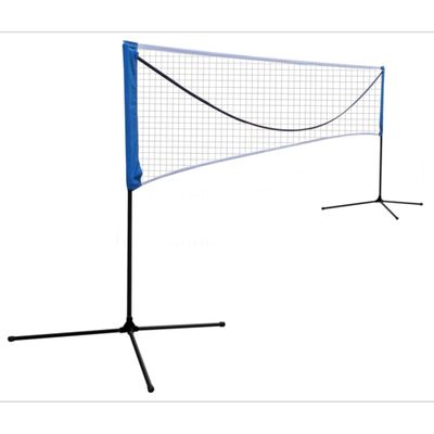 Portable Volleyball Badminton Tennis Net Set with Adjustable Height Stand, Foldable Lightweight Frame, Durable Oxford Mesh, Carrying Bag for Indoor Outdoor Use, Quick Setup Backyard Beach (Black,10FT)