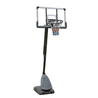 Adjustable Basketball Hoop System 7.5-10ft Height, 44" Shatterproof Backboard, Portable Stand with Stable Base and Wheels, All-Weather Net, Indoor Outdoor Use for Adults Training