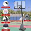 Adjustable Basketball Hoop System 7.5-10ft Height, 44" Shatterproof Backboard, Portable Stand with Stable Base and Wheels, All-Weather Net, Indoor Outdoor Use for Adults Training view 2
