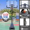 Adjustable Basketball Hoop System 7.5-10ft Height, 44" Shatterproof Backboard, Portable Stand with Stable Base and Wheels, All-Weather Net, Indoor Outdoor Use for Adults Training view 3
