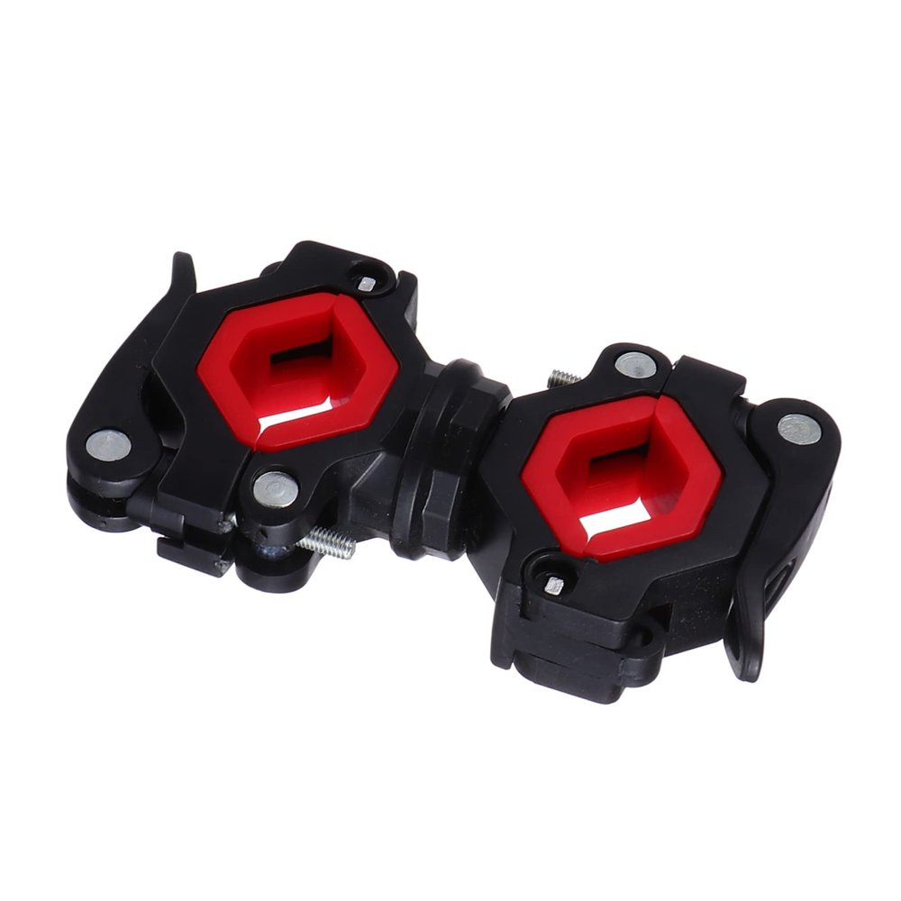 WOONEKY 1set Rotatable Bike Flashlight Holder Easy Install Front Lamp Bracket for Cycling Compatible Flashlights No Tools Required